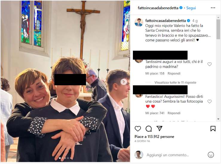 Benedetta Rossi e la somiglianza col nipote